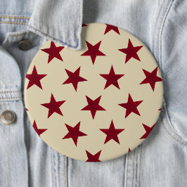 Golden Stars Pattern 10 Ronde Button 6,0 Cm