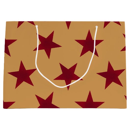 Golden Stars Pattern 13 Groot Cadeauzakje (Voorkant)