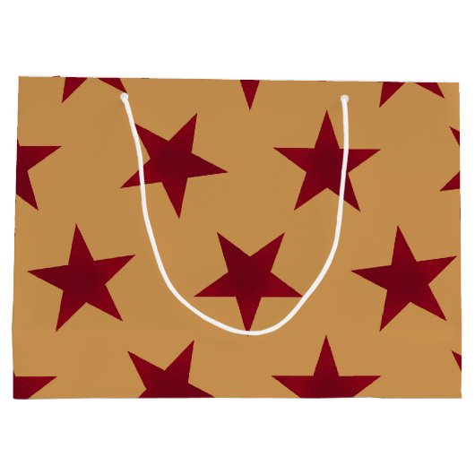 Golden Stars Pattern 13 Groot Cadeauzakje (Achterkant)