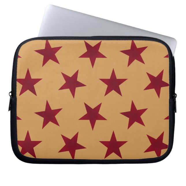 Golden Stars Pattern 13 Laptop Sleeve (Voorkant)