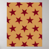 Golden Stars Pattern 13 Poster (Voorkant)