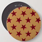 Golden Stars Pattern 13 Ronde Button 6,0 Cm (Voorkant /achterkant)