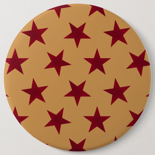 Golden Stars Pattern 13 Ronde Button 6,0 Cm (Voorkant)