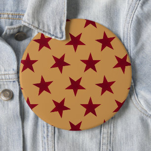 Golden Stars Pattern 13 Ronde Button 6,0 Cm