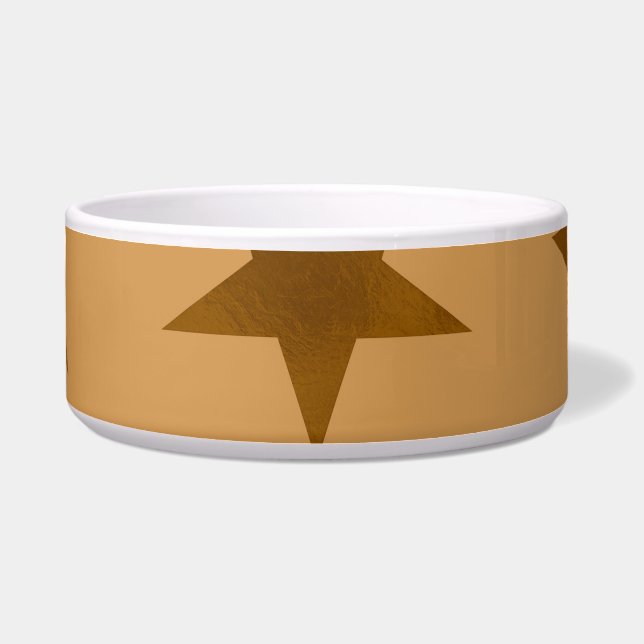Golden Stars Pattern 14 Voerbakje (Voorkant)
