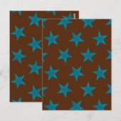 Golden Stars Pattern 16 Briefkaart (Voorkant / Achterkant)