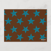Golden Stars Pattern 16 Briefkaart (Achterkant)