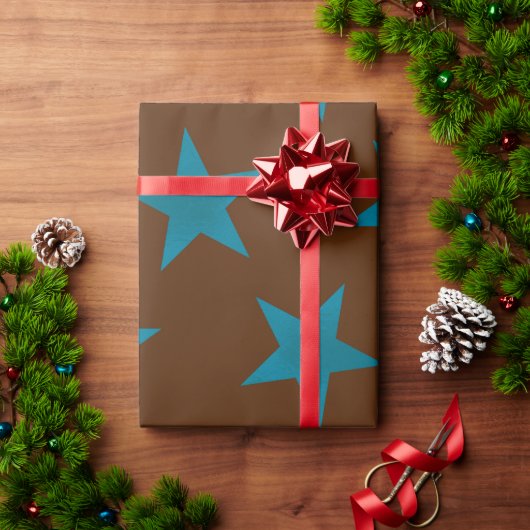 Golden Stars Pattern 16 Cadeaupapier (Feestdagen Geschenken)