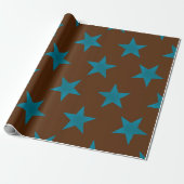 Golden Stars Pattern 16 Cadeaupapier (Uitgerold)