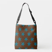Golden Stars Pattern 16 Crossbody Tas (Achterkant)