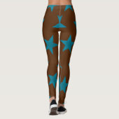 Golden Stars Pattern 16 Leggings (Achterkant)