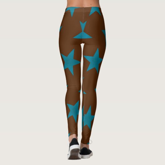 Golden Stars Pattern 16 Leggings (Achterkant)