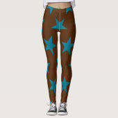 Golden Stars Pattern 16 Leggings (Voorkant)
