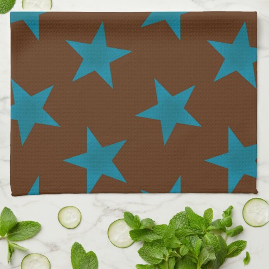 Golden Stars Pattern 16 Theedoek (Gevouwen)