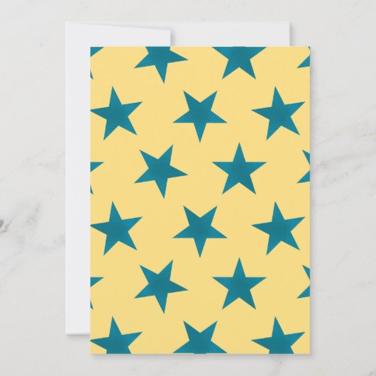 Golden Stars Pattern 18 Bedankkaart (Achterkant)