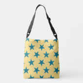 Golden Stars Pattern 18 Crossbody Tas (Achterkant)