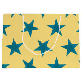 Golden Stars Pattern 18 Groot Cadeauzakje (Voorkant)