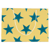 Golden Stars Pattern 18 Groot Cadeauzakje (Achterkant)