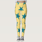 Golden Stars Pattern 18 Leggings (Voorkant)