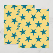 Golden Stars Pattern 18 Notitiekaartje (Voorkant / Achterkant)