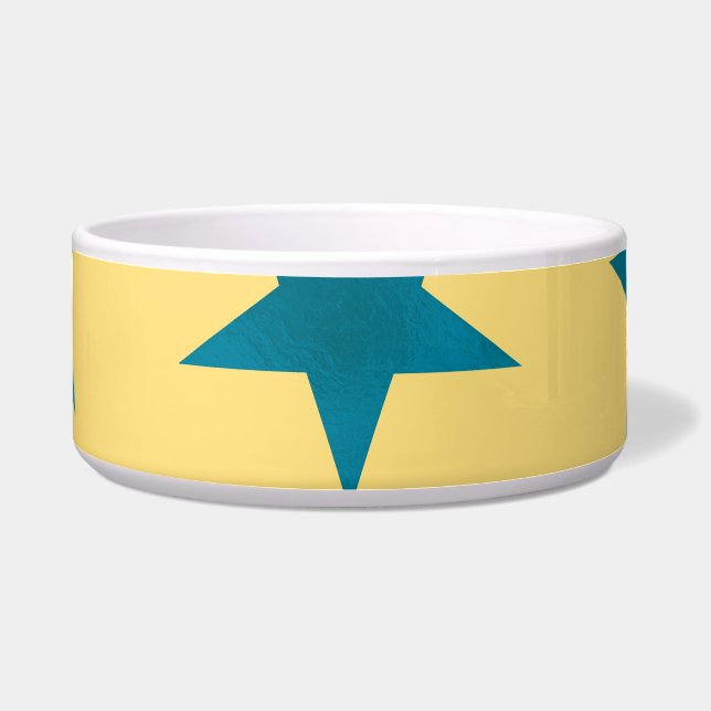 Golden Stars Pattern 18 Voerbakje (Voorkant)