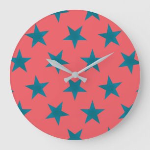 Golden Stars Pattern 19 Grote Klok