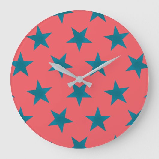 Golden Stars Pattern 19 Grote Klok (Voorkant)