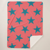 Golden Stars Pattern 19 Sherpa Deken (Voorkant)