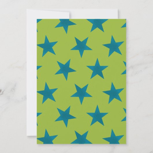 Golden Stars Pattern 20 Bedankkaart (Achterkant)