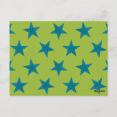 Golden Stars Pattern 20 Briefkaart (Achterkant)