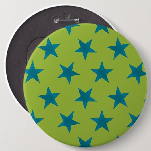 Golden Stars Pattern 20 Ronde Button 6,0 Cm (Voorkant /achterkant)