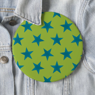 Golden Stars Pattern 20 Ronde Button 6,0 Cm