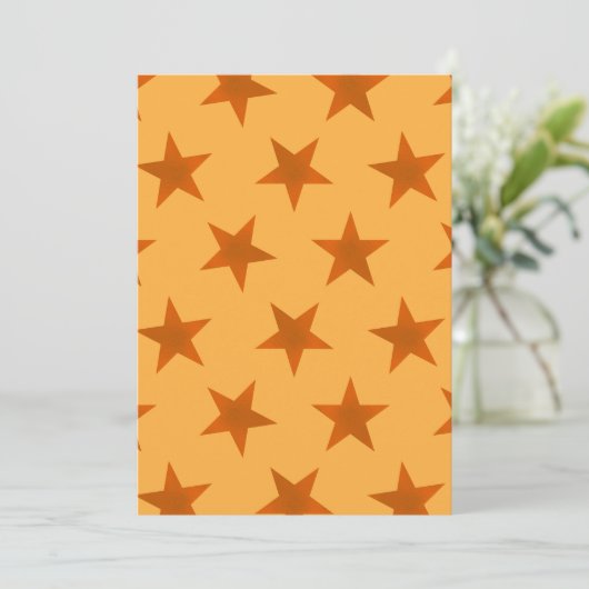 Golden Stars Pattern 2 Bedankkaart (Staand voorkant)