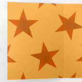 Golden Stars Pattern 2 Drieluik Wenskaart (Binnenzijde eerst)