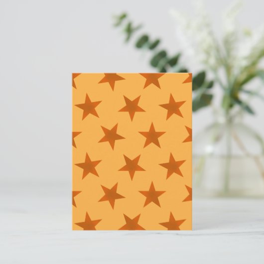 Golden Stars Pattern 2 Feestdagenkaart (Staand voorkant)