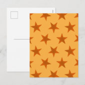 Golden Stars Pattern 2 Feestdagenkaart (Voorkant / Achterkant)