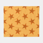 Golden Stars Pattern 2 Fleece Deken (Voorkant (Horizontaal))