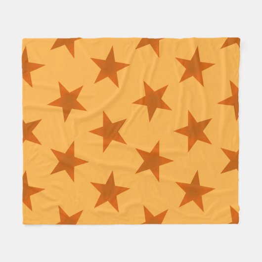 Golden Stars Pattern 2 Fleece Deken (Voorkant (Horizontaal))