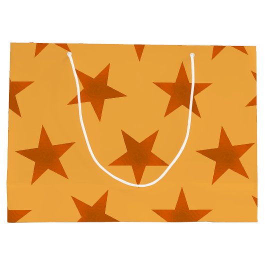 Golden Stars Pattern 2 Groot Cadeauzakje (Achterkant)