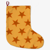 Golden Stars Pattern 2 Grote Kerstsok (Voorkant)