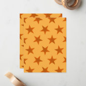 Golden Stars Pattern 2 Notitiekaartje (Voorkant / Achterkant in situ)