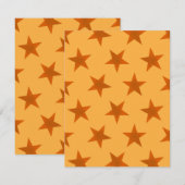 Golden Stars Pattern 2 Notitiekaartje (Voorkant / Achterkant)
