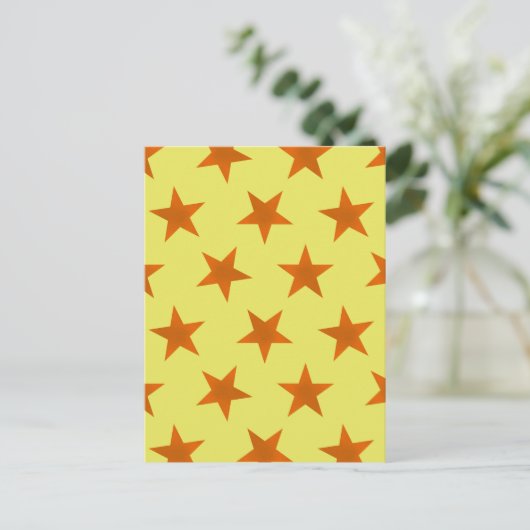 Golden Stars Pattern 4 Feestdagenkaart (Staand voorkant)