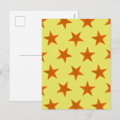 Golden Stars Pattern 4 Feestdagenkaart (Voorkant / Achterkant)