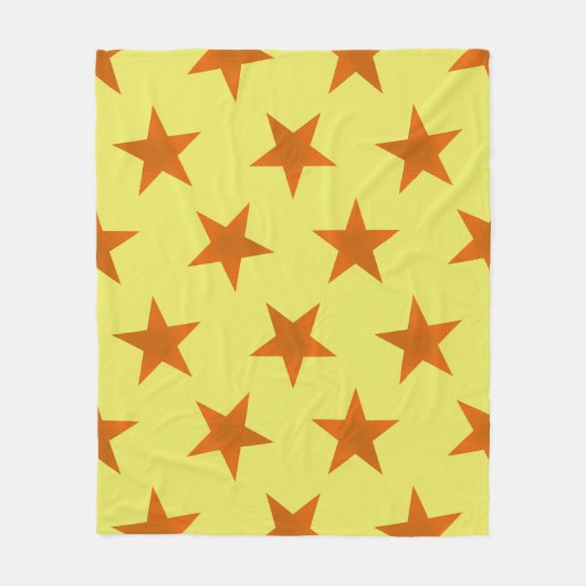Golden Stars Pattern 4 Fleece Deken (Voorkant)