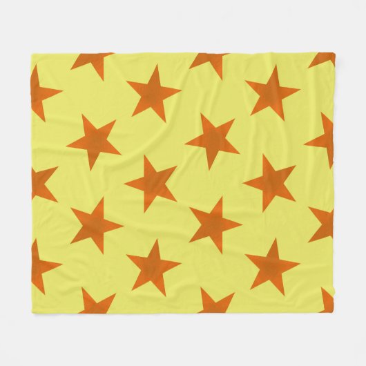 Golden Stars Pattern 4 Fleece Deken (Voorkant (Horizontaal))