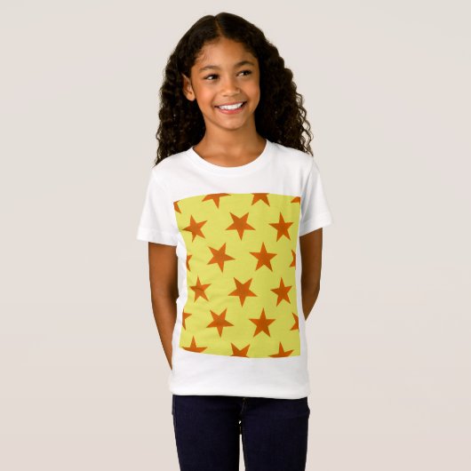 Golden Stars Pattern 4 T-shirt (Voorkant volledig)