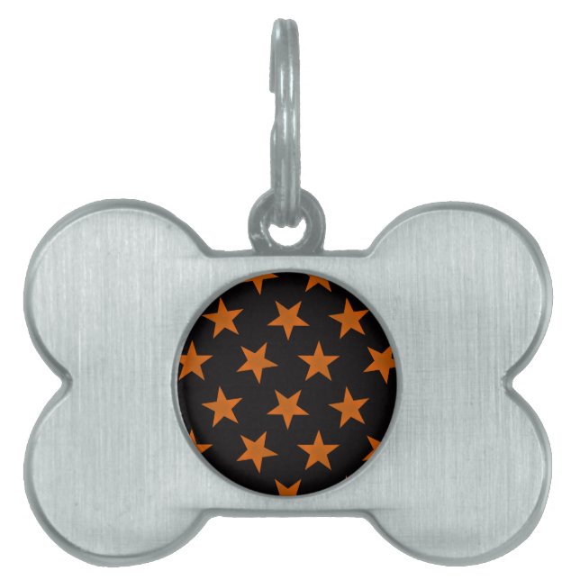 Golden Stars Pattern 5 Huisdieren Naamplaatje (voorkant)