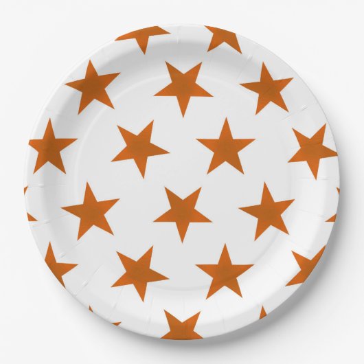 Golden Stars Pattern 6 Papieren Bordje (Voorkant)