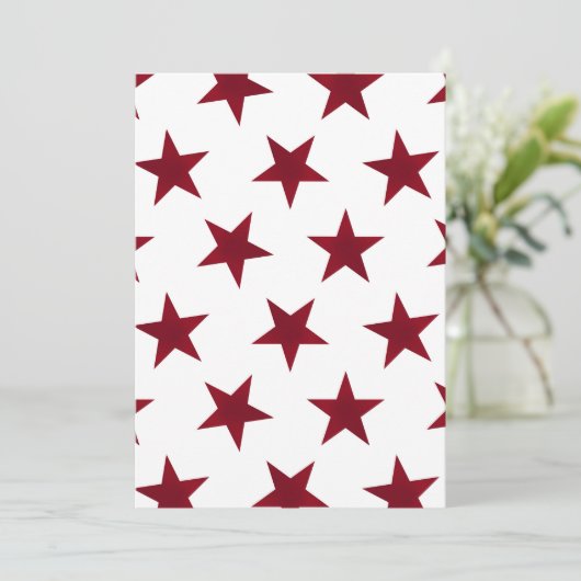 Golden Stars Pattern 7 Bedankkaart (Staand voorkant)